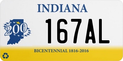 IN license plate 167AL