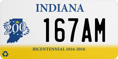 IN license plate 167AM