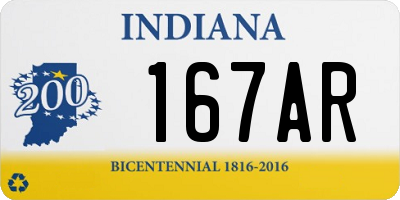 IN license plate 167AR