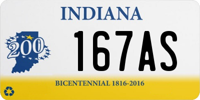 IN license plate 167AS
