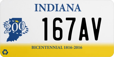 IN license plate 167AV