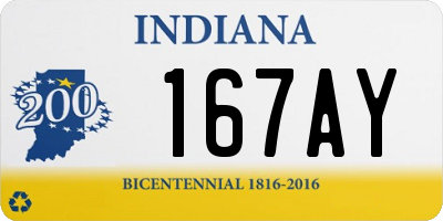 IN license plate 167AY