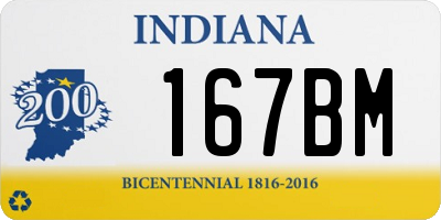 IN license plate 167BM