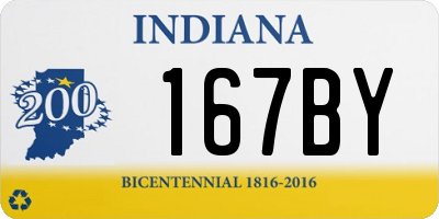 IN license plate 167BY