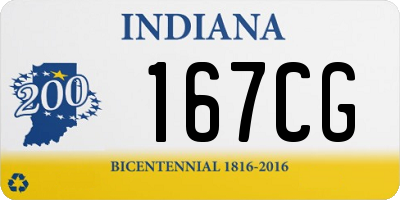 IN license plate 167CG