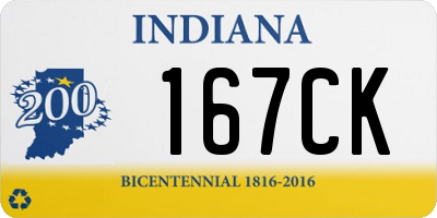 IN license plate 167CK