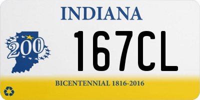 IN license plate 167CL