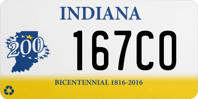 IN license plate 167CO