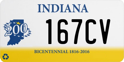 IN license plate 167CV