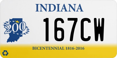 IN license plate 167CW