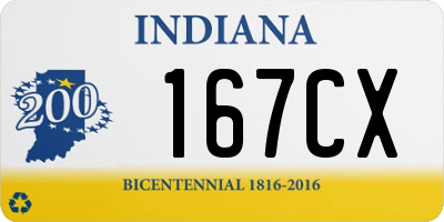 IN license plate 167CX