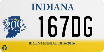 IN license plate 167DG