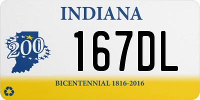 IN license plate 167DL