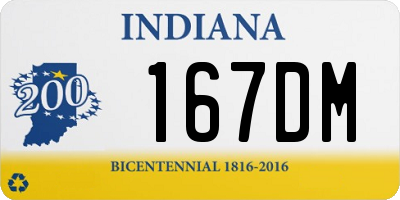 IN license plate 167DM