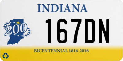 IN license plate 167DN