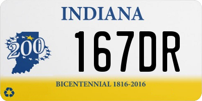 IN license plate 167DR