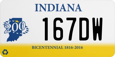IN license plate 167DW
