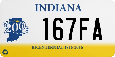 IN license plate 167FA