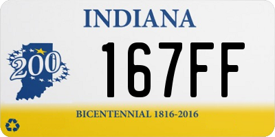 IN license plate 167FF