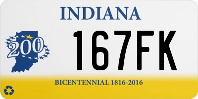 IN license plate 167FK