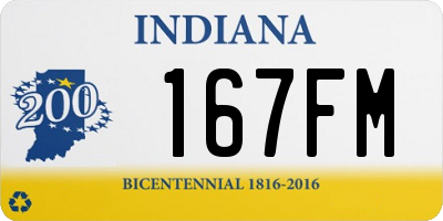 IN license plate 167FM