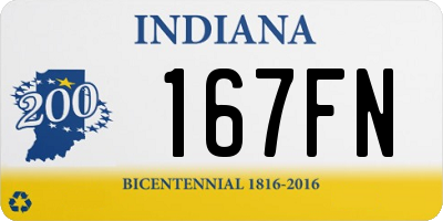 IN license plate 167FN