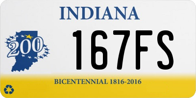 IN license plate 167FS