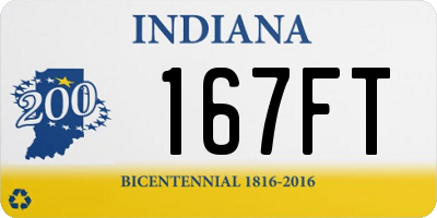 IN license plate 167FT