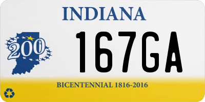 IN license plate 167GA