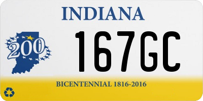 IN license plate 167GC