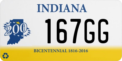 IN license plate 167GG