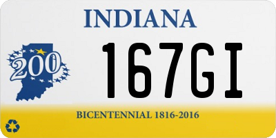 IN license plate 167GI