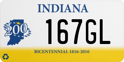 IN license plate 167GL