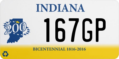 IN license plate 167GP