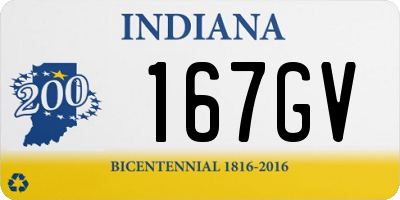 IN license plate 167GV