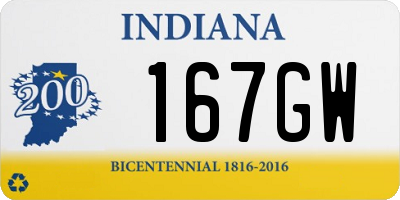 IN license plate 167GW