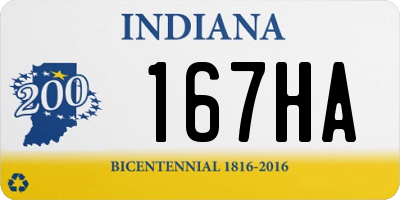 IN license plate 167HA