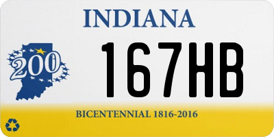 IN license plate 167HB