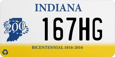 IN license plate 167HG