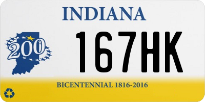 IN license plate 167HK