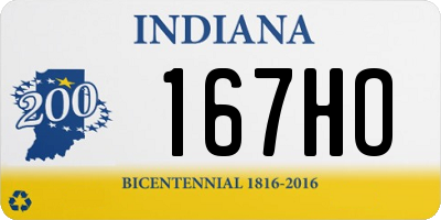 IN license plate 167HO