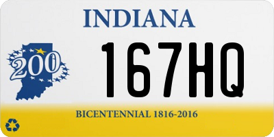 IN license plate 167HQ