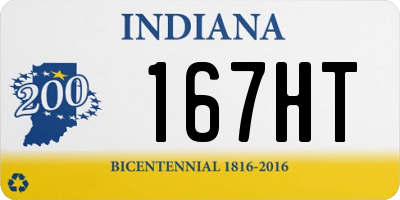 IN license plate 167HT