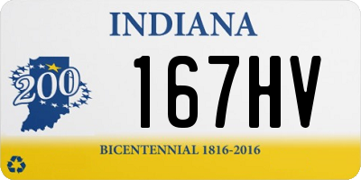IN license plate 167HV