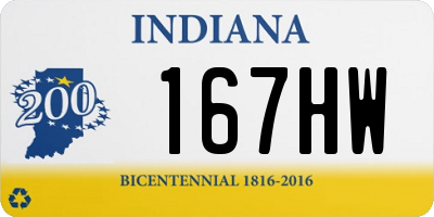 IN license plate 167HW