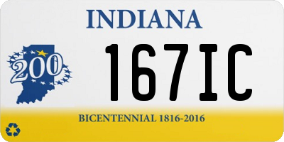 IN license plate 167IC