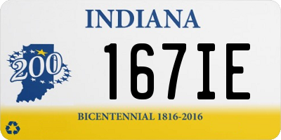 IN license plate 167IE