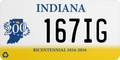 IN license plate 167IG