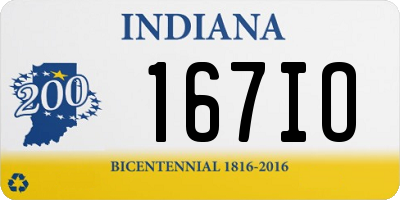IN license plate 167IO