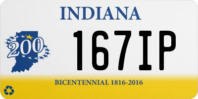 IN license plate 167IP